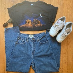 vintage LL Bean high waisted mom jeans
